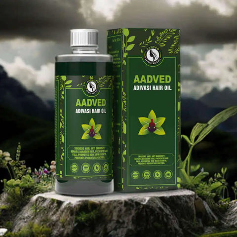Aadved Adivasi Herbal Hair Oil | Original Ayurvedic Hair Growth Oil | For Men & Women (400 ML)