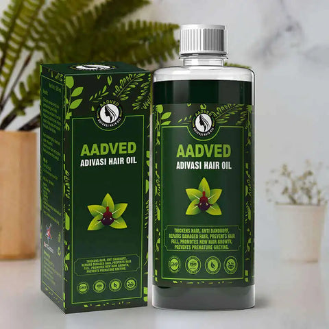 Aadved Adivasi Herbal Hair Oil | Original Ayurvedic Hair Growth Oil | For Men & Women (400 ML)