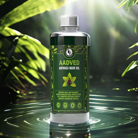 Aadved Adivasi Herbal Hair Oil | Original Ayurvedic Hair Growth Oil | For Men & Women (400 ML)